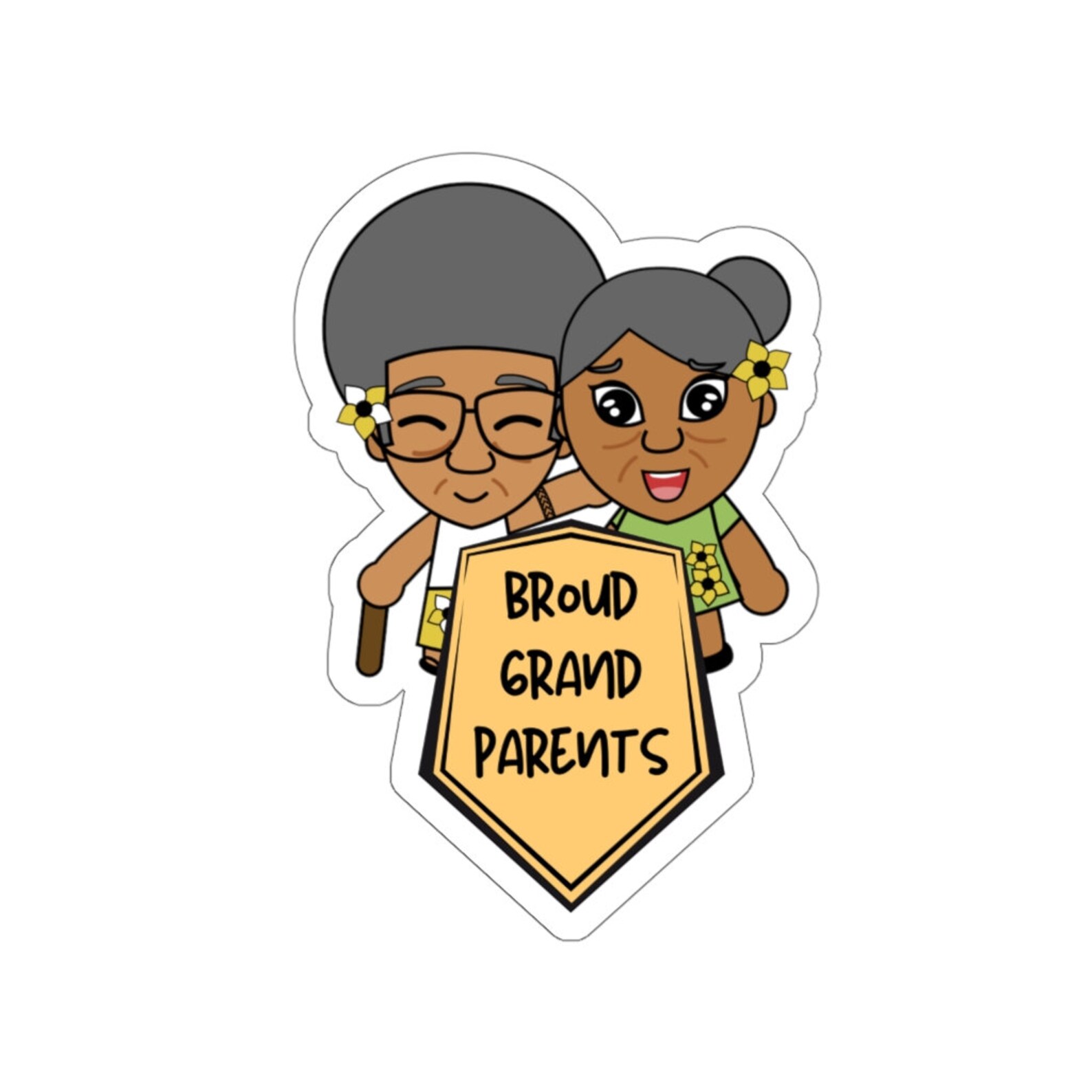 Proud Grandparents Diecut Stickers Window Decal Etsy