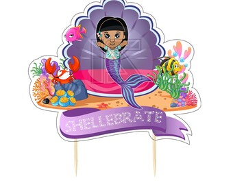 The Little Mermaid Printable Cake Topper Digital Cake Topper - Etsy