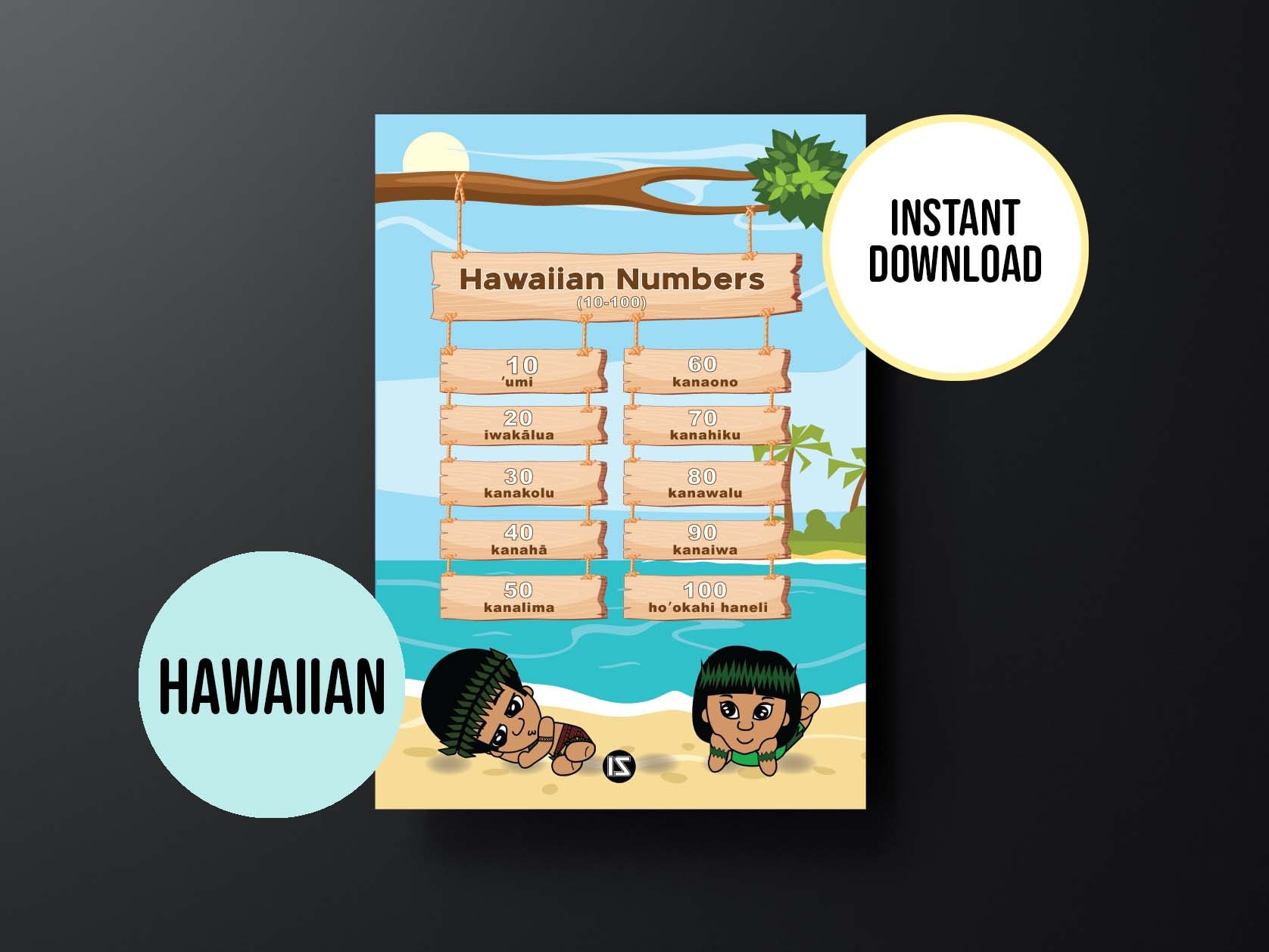 printable-hawaiian-numbers-ten-to-one-hundred-poster-hawaii-etsy