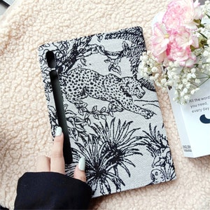 Étui pour Samsung Tab S9 en tissu brodé rétro,Étui pour Samsung Tab S9+ S9 FE,Étui pour Samsung Tab S8+ S9+S8 S7FE S7+,Étui pour Samsung Tab