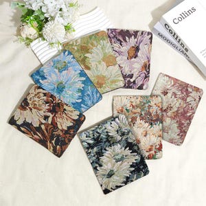 Magnetic Embroidered Fabric E-book Case,Detachable Rotating Cover,Kobo Libra Colour,Tolino Vision 6,Boox Go Color 7,Nook Glowlight 4E Case