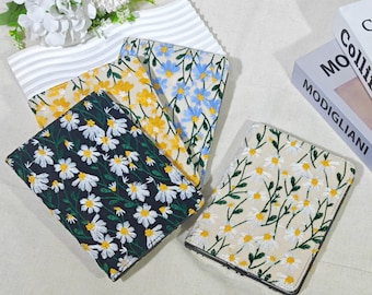 Embroidered Daisy Fabric E-book Case,Magnetic Detachable Cover for Kobo Libra Colour,Tolino Vision 6,Boox Go Color 7,Nook Glowlight 4E Case
