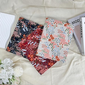 Étui pour iPad rétro en tissu floral brodé de style japonais, iPad Air 11 pouces 13 pouces 2025, iPad A16, veille/réveil automatiques, Pro 11 pouces 13 pouces 2024 iPad Air 5 mini 7