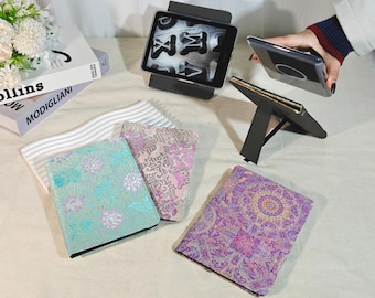 Japanese Retro Style Embroidered Cloth Magnetic Detachable Kindle Case, Kindle 6" 2026 Case, Kindle Paperwhite 7" 2026 Case, Auto Sleep/Wake