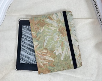 Retro French Embroidery Oil Painting Fabric Kindle case,Kindle 12th Gen 6",Kindle Paperwhite 12th Gen,Paperwhite 11th Gen,Kindle Colorsoft