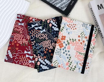 Retro Japanese Style Embroidery Floral Fabric case for Kindle 12th Gen 6&quot;,Kindle Paperwhite 12th Gen,Paperwhite 11th Gen,Kindle Colorsoft