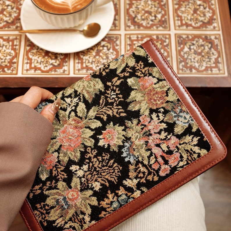 Retro Embroidery Flower Fabric Ipad Air 5 2022 Ipad 10 2022 Etsy