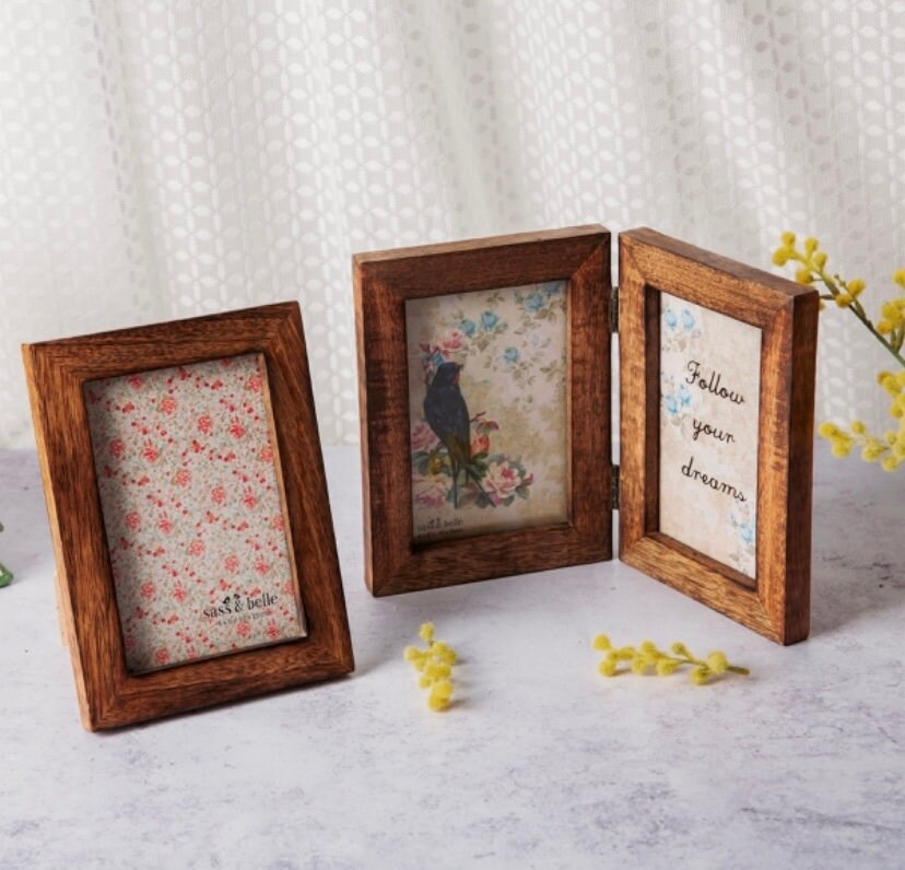 Wood Photo Frame Dark Wood Photo Frame 6x4/15x10cm Photo Etsy UK