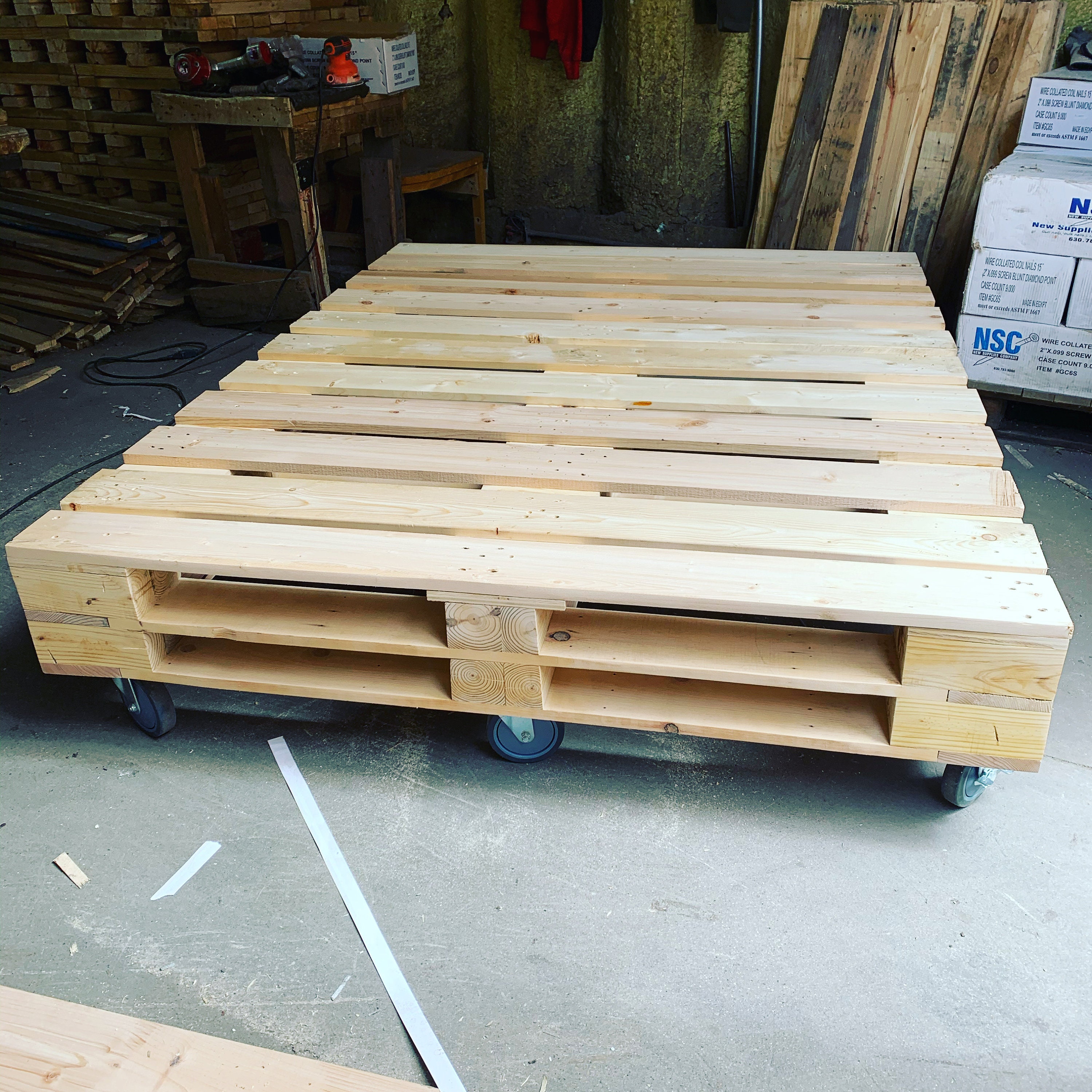 Wood crate bed platform deals