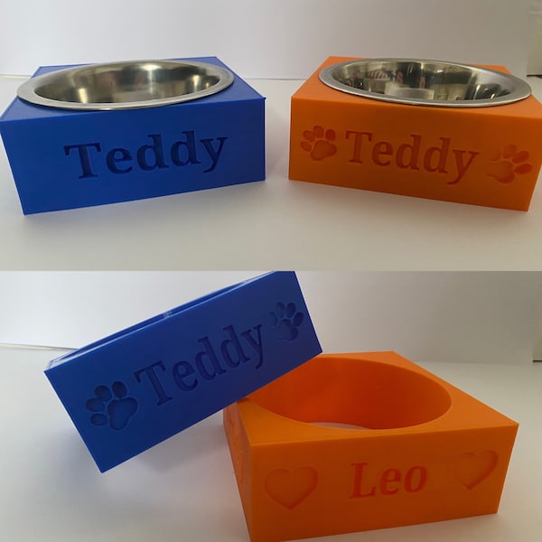 Personalised Pet Bowl Holder (Square)