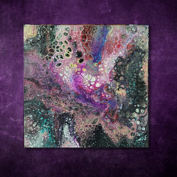Cosmic mess _ abstract handmade painting