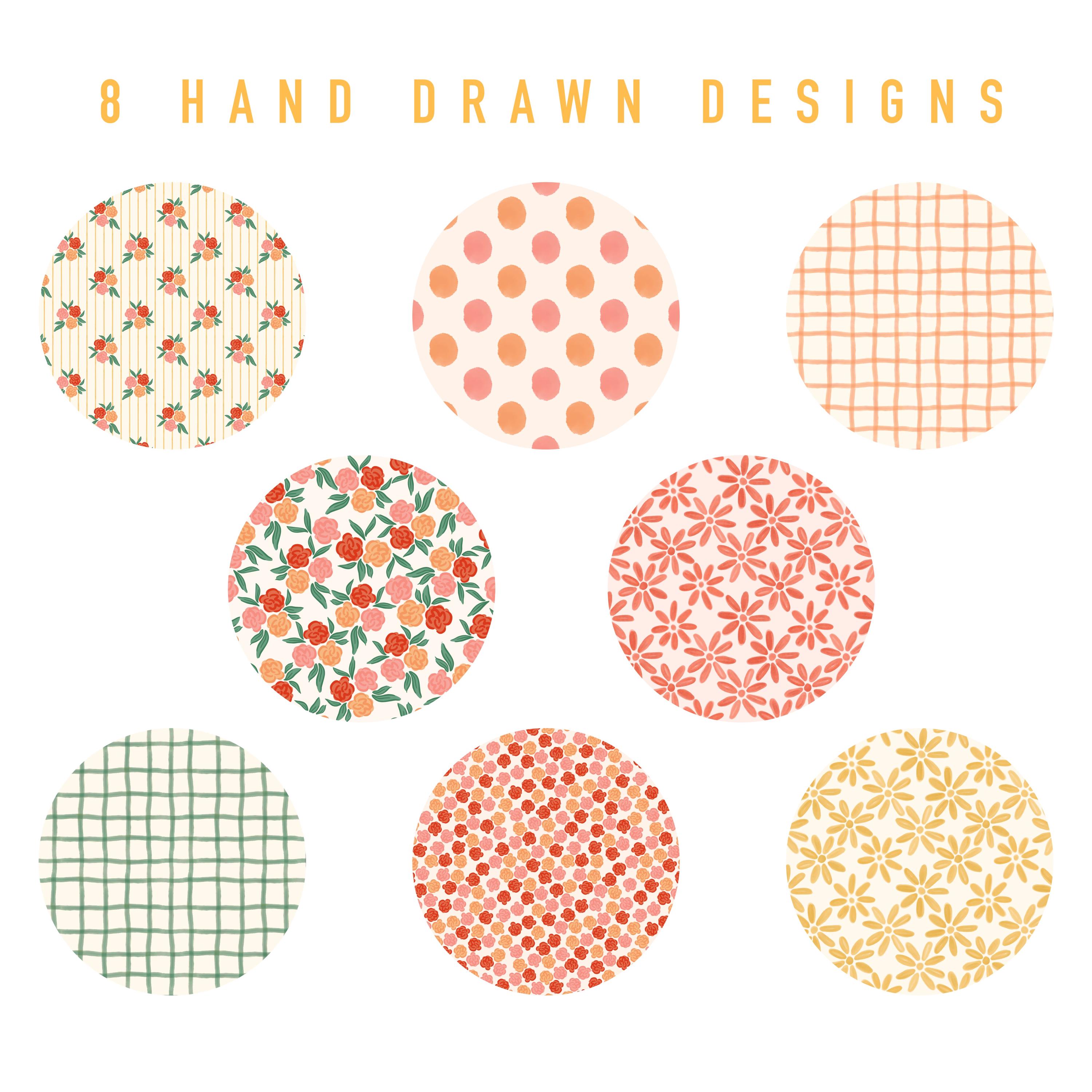 Vintage Cottage Core Seamless Pattern Digital Scrapbook Paper Pack | 8 ...