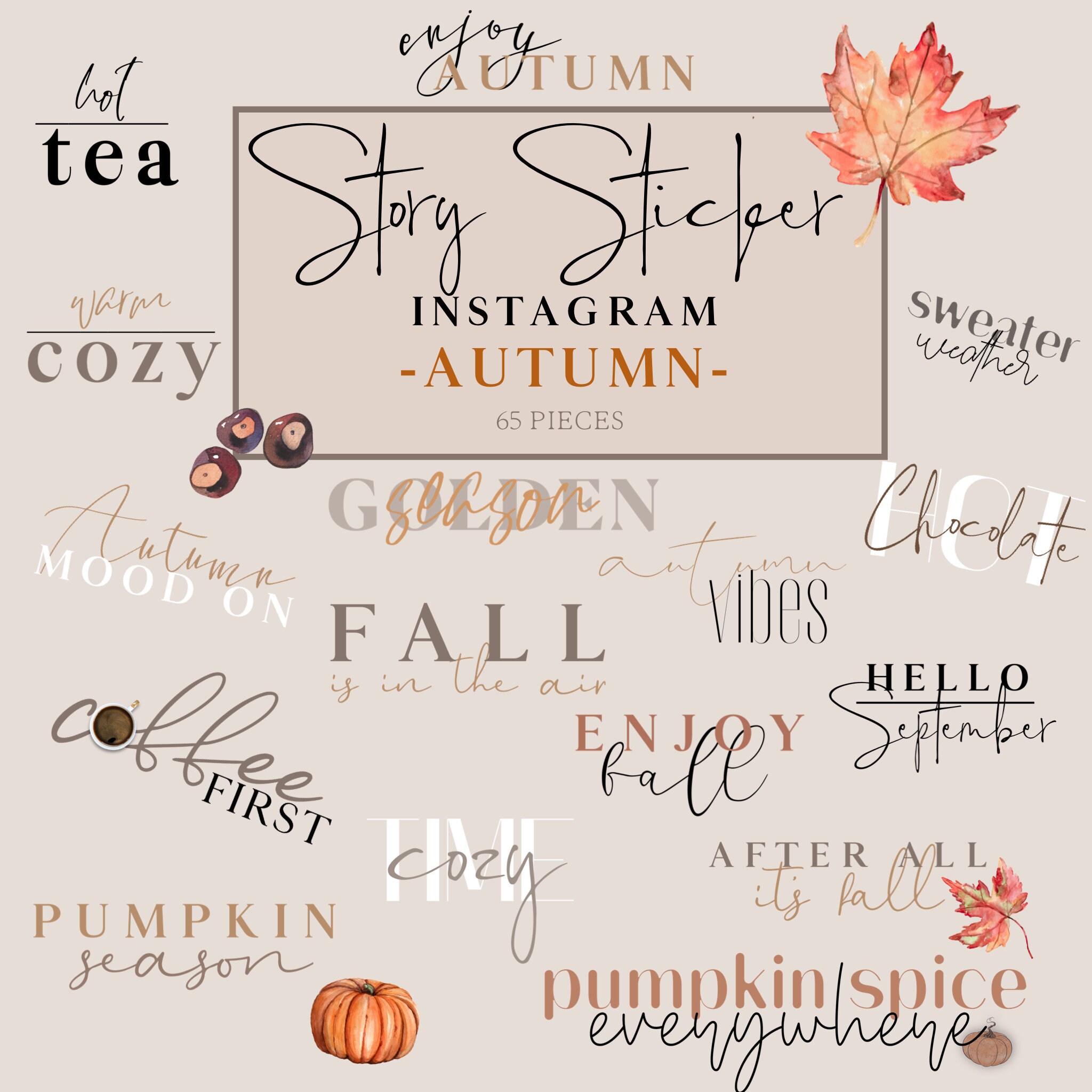 Instagram Story Sticker Autumn
