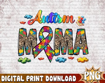 Autism Mama png sublimation design download, Autism Awareness png, western mama png, Autism Life png, sublimate designs download, puzzle png