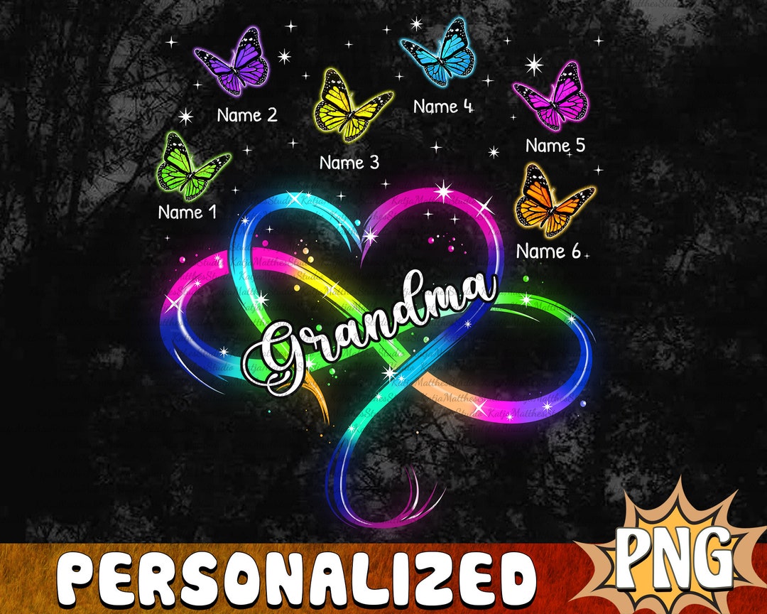 Personalized Butterflies Infinity Heart PNG, Blessed to Be Called ...