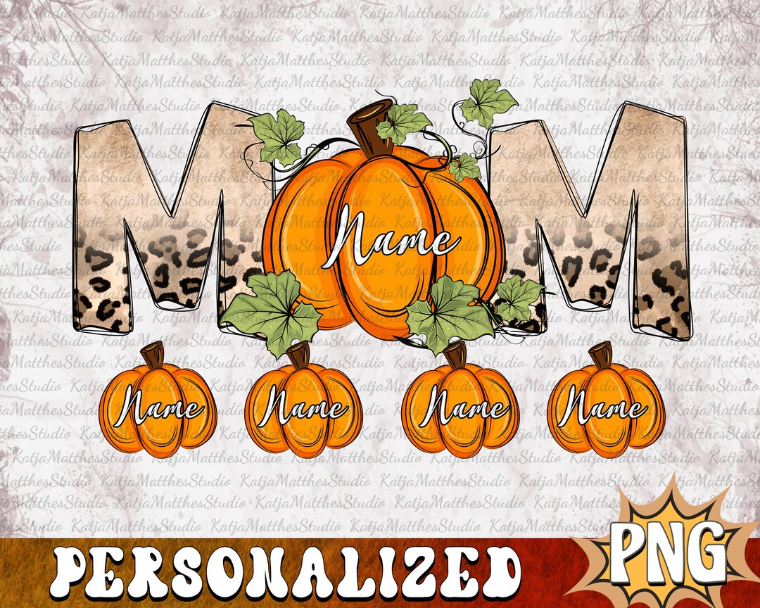 Personalized Mom Pumpkin Halloween Mom PNG Pumpkin Fall Png - Etsy