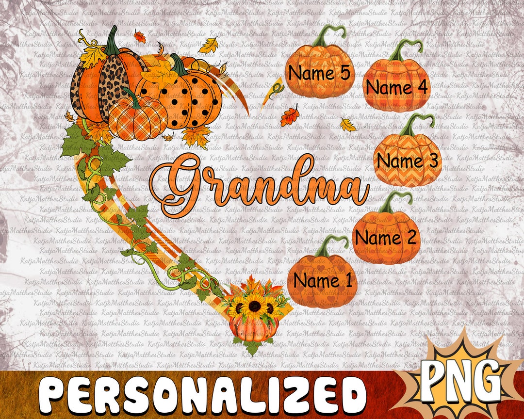 Personalized Grandma's Little Pumpkinsheart Pumpkins Fall - Etsy