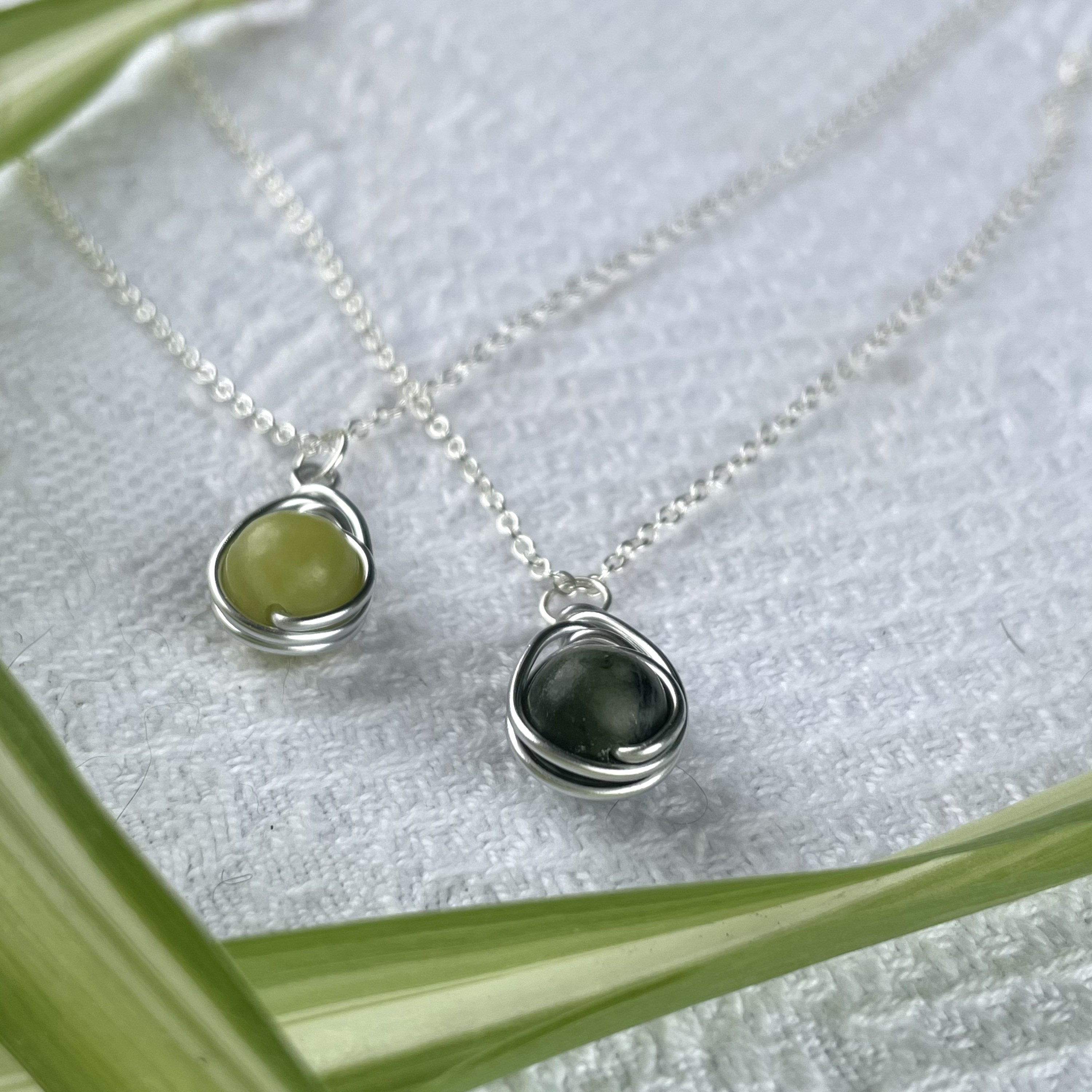 Jade sterling silver necklace Jade silver pendant Etsy