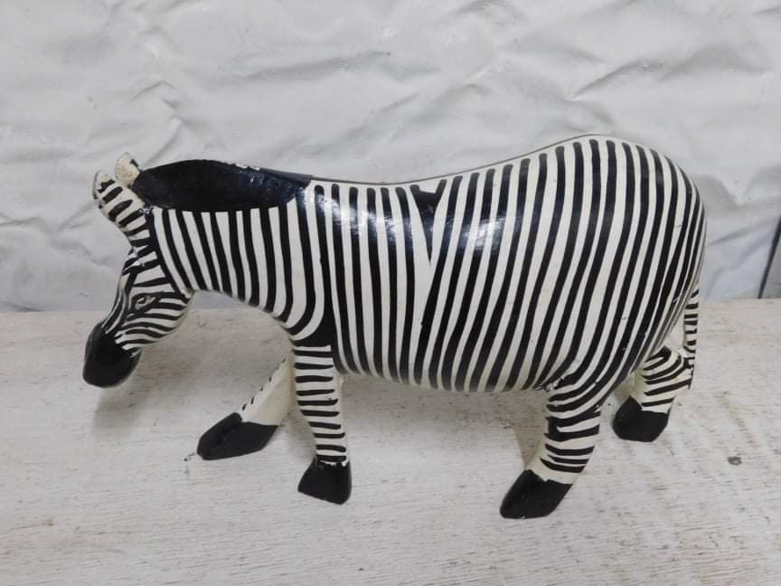 Zebra wooden statue Etsy