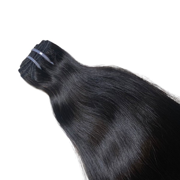 Raw Vietnamese weft| 100% human hair | Weft| Weave hair| Natural black 1B weft|