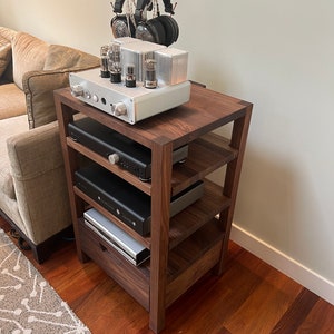 Custom Sankar Backbone Audio Rack - Walnut Audio Rack