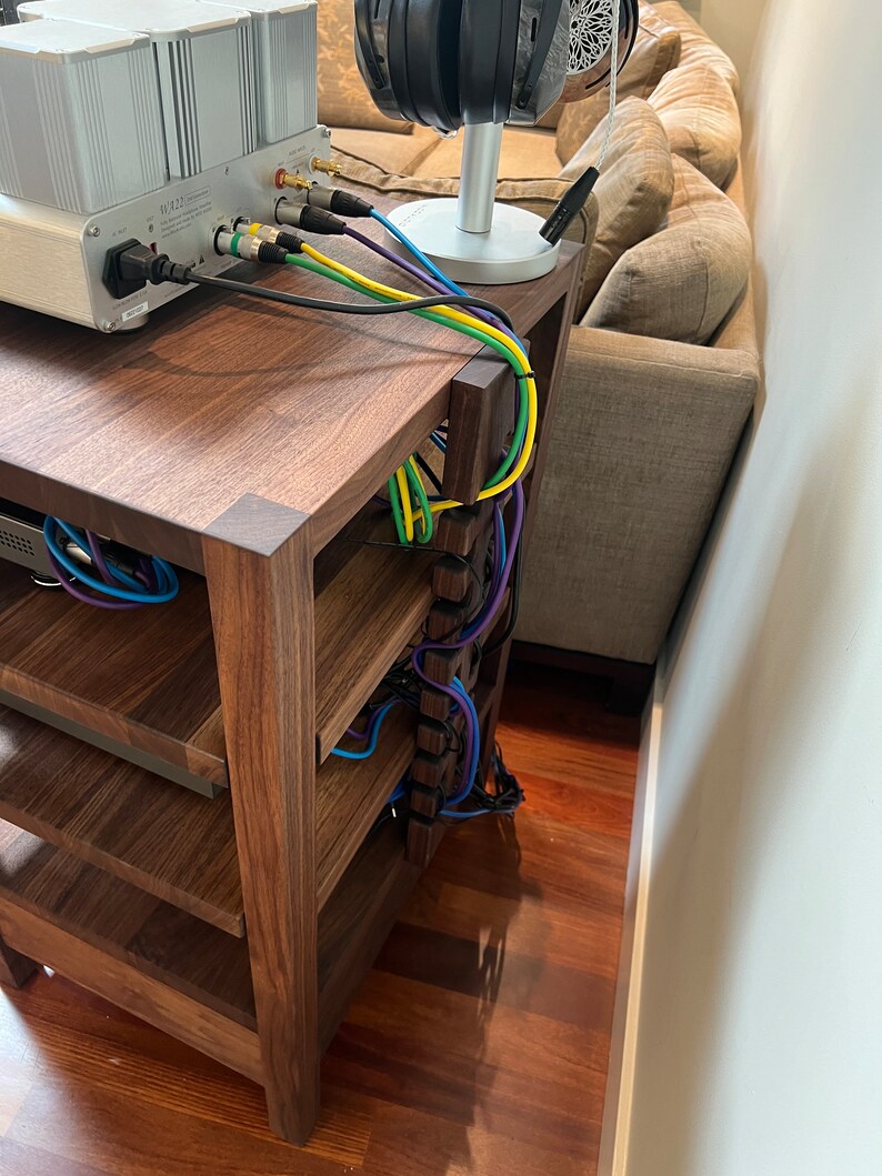 Customized Audio Racks Custom Sankar Backbone Audio Rack - Walnut Audio Rack - Etsy