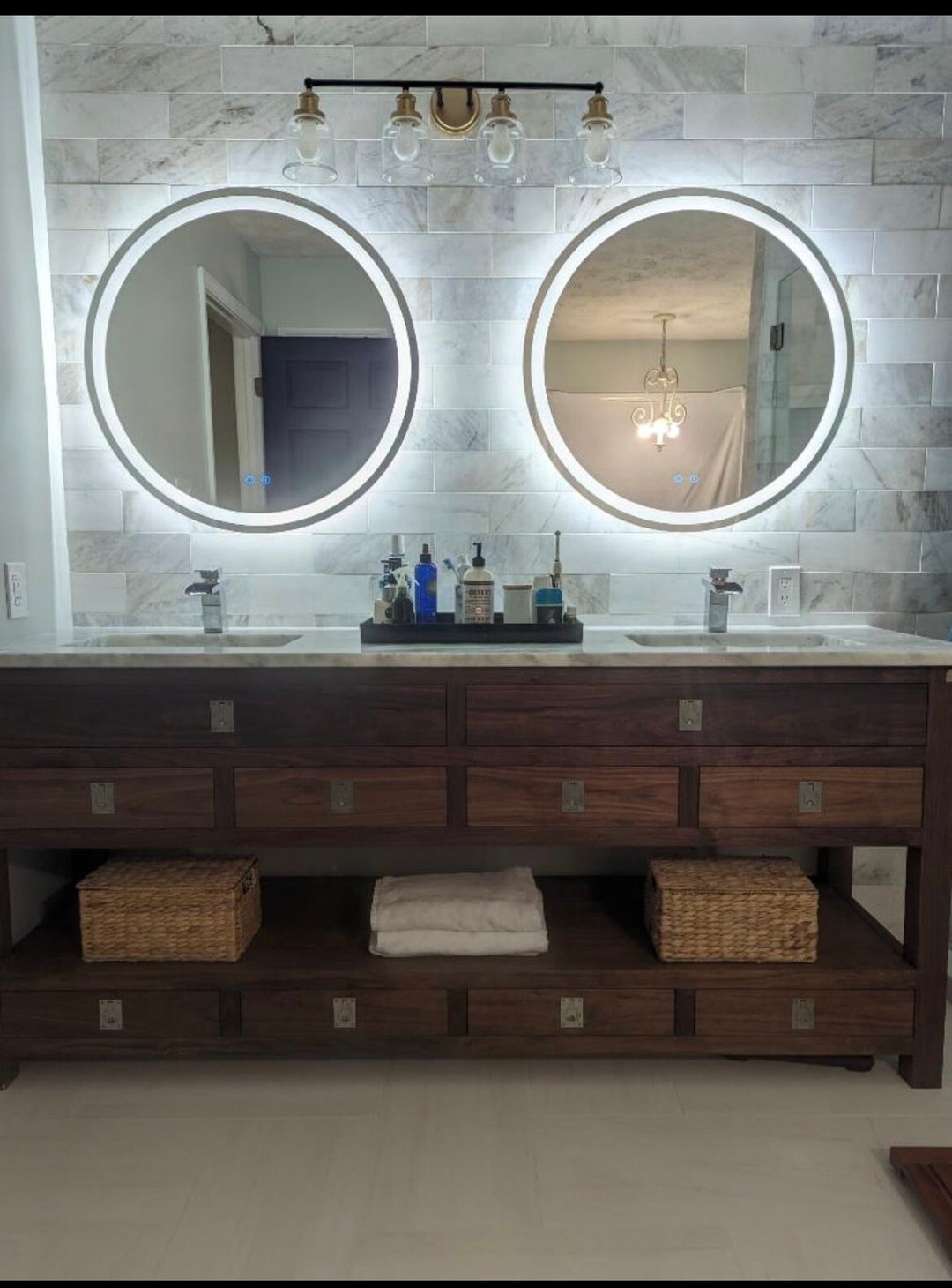 Custom Vanity Walnut Vanity Wood Vanity Master Bath Vanity Dining Room Sideboard Dining Room