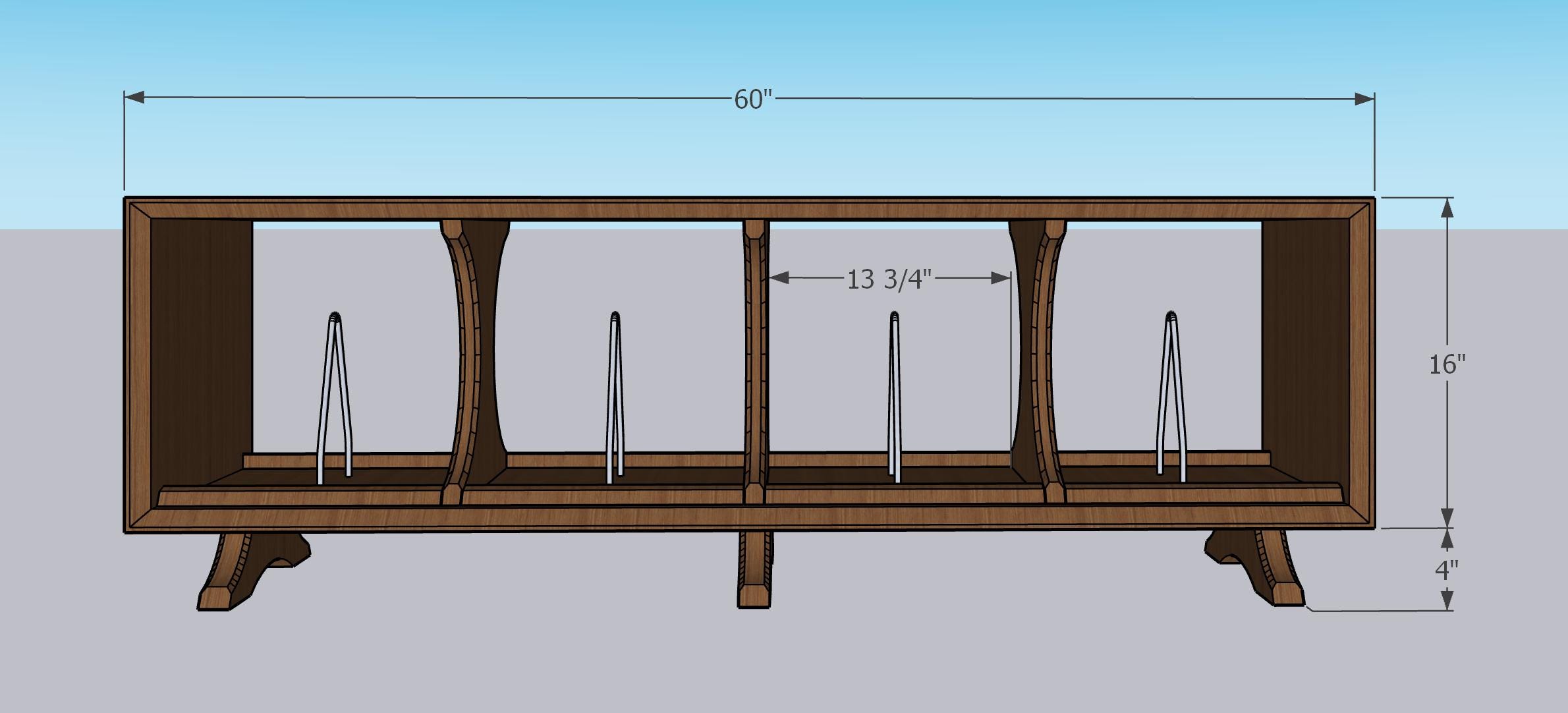 The Tobbe Lowboy Console in Walnut - Etsy
