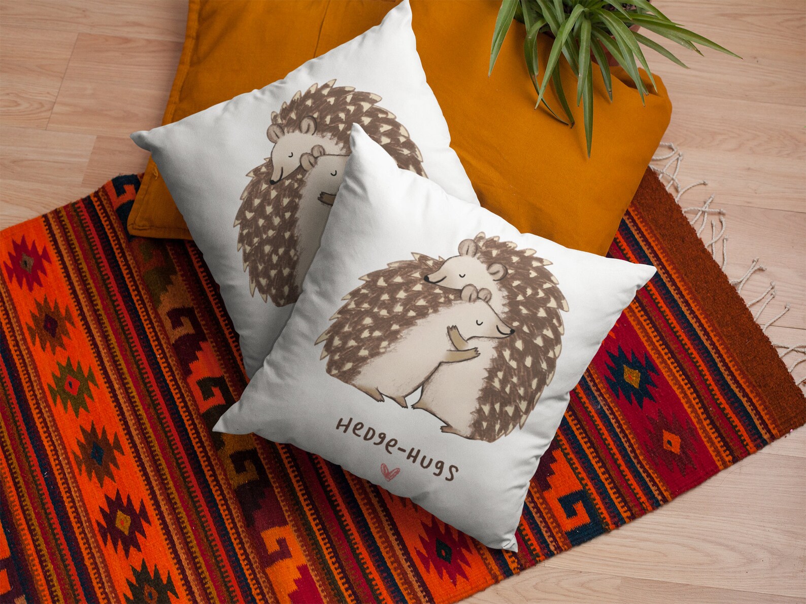Cushion cover Pillow cover Hedgehugs pillow hedgehog Etsy