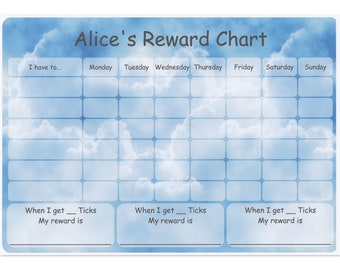 PrintnLam A4 Red and Yellow Personalised Reward Behaviour Chart Reusable Wipe Clean Pen Magnet PrintnLam A4 Red and Yellow Personalised Reward Behaviour Chart Reusable Wipe Clean Pen Magnet