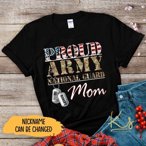 Proud National Guard Mom Army T-Shirt Birthday Gift Proud National Guard Mom Army T-Shirt Birthday Gift