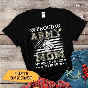 Proud Army Mom, My Son My Soldier My Hero, Proud Army Dad,  Army Family Shirts, US Military Shirts, Army Graduation Shirts, US Army Shirts