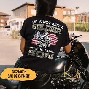 He Is Not Just A Soldier He Is My Son, Proud Army Dad, Proud Army Mom, Custom Army Family Shirt, Military Matching Shirt, US Army Graduation image 6