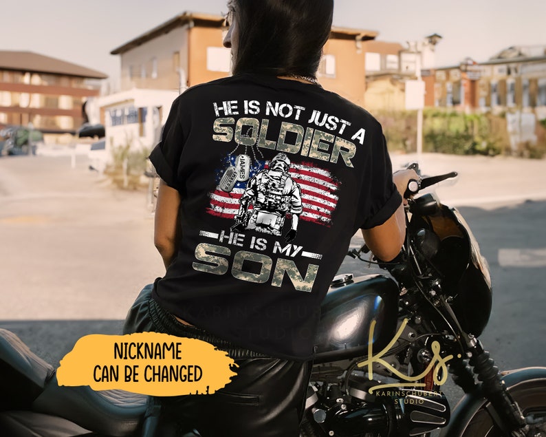 He Is Not Just A Soldier He Is My Son, Proud Army Dad, Proud Army Mom, Custom Army Family Shirt, Military Matching Shirt, US Army Graduation image 6