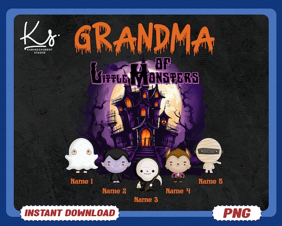 Personalized Grandma Mama of Little Monsters Png, Spooky Gigi Shirt Design,  Custom Nana Mimi Kid Name Halloween Png, Mama Spooky Crew Png - Etsy Ireland