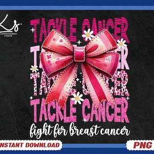 Tackle Cancer Png, Pink Bow Breast Cancer Shirt Png, In October We Wear Pink Png, Breast Cancer Coquette Png, Pink Out Png, Pink Ribbon Png
