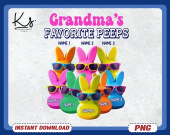 Les images préférées de grand-mère Pâques Png, Pâques images Png, Pâques personnalisé grand-mère avec le nom des petits-enfants, Joyeuses Pâques Png, Pâques rétro Png