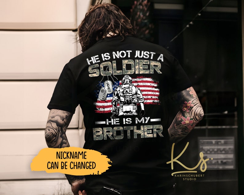 He Is Not Just A Soldier He Is My Son, Proud Army Dad, Proud Army Mom, Custom Army Family Shirt, Military Matching Shirt, US Army Graduation image 2