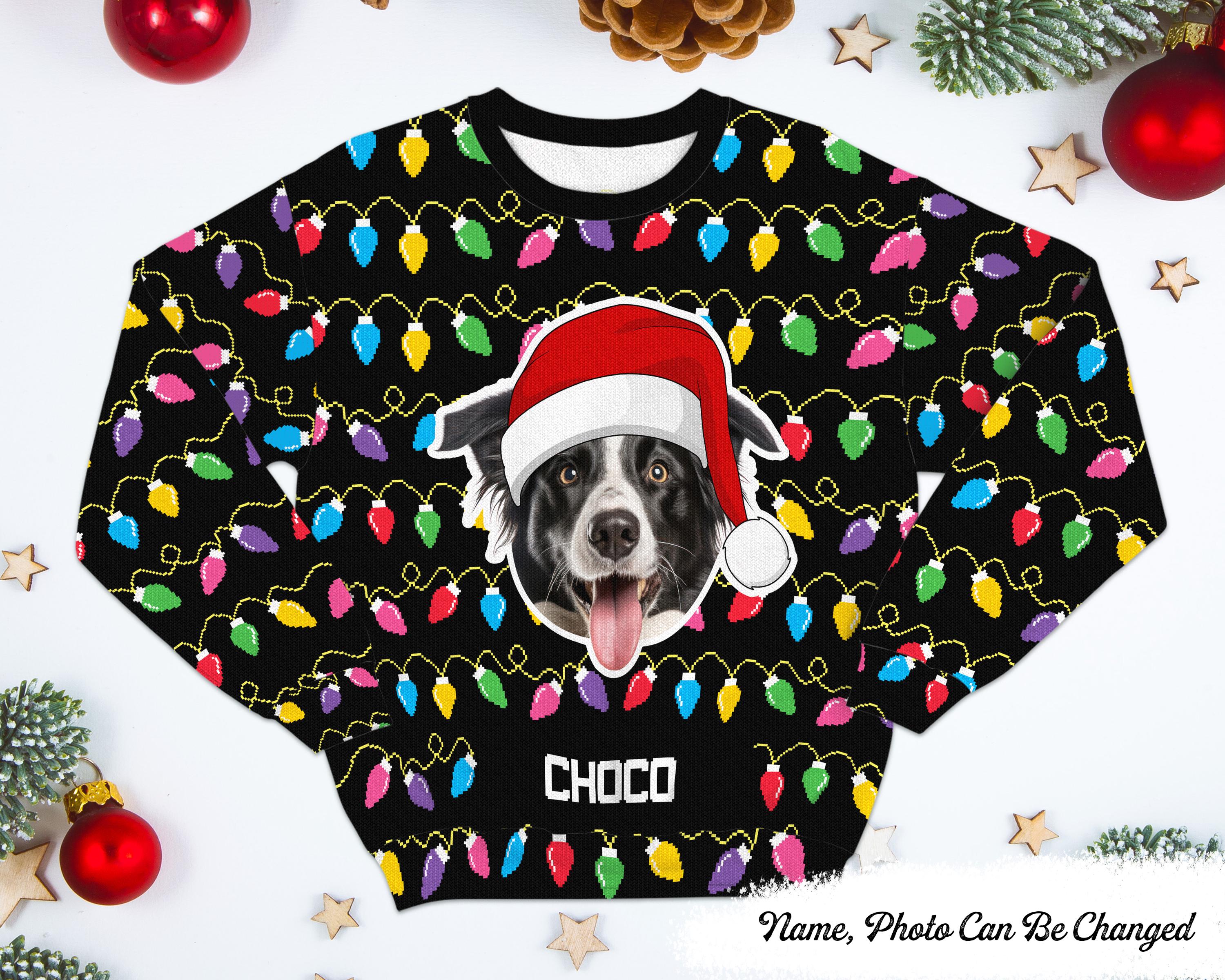 Fanient Maglione Natalizio da Donna,da Uomo,Orribile Maglione Natalizio Unisex,con Stampa di Babbo Natale e Alce,a Maniche Lunghe,Taglia XXL
