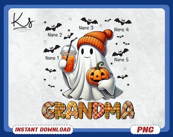 Süßer Geist Trinkt Kaffee Png, Geist Eiskaffee Png, Halloween Oma Mimi Png, Bougie Geist Png, Bleib Gruselig Png, Hier Für Die Boos Png
