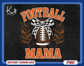 Coquette Football Mama Png, Football Coquette Bow Png, Checkered Png, Football Mom, Game Day, Sports Png, Fall Football, Football Season Png