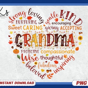 Oma herzförmiges Wort Png, gesegnete Oma Png, Herbst Nana Kürbisse Png, Herbst Oma Png, Großmutter Png, Muttertag Png, Mama Png