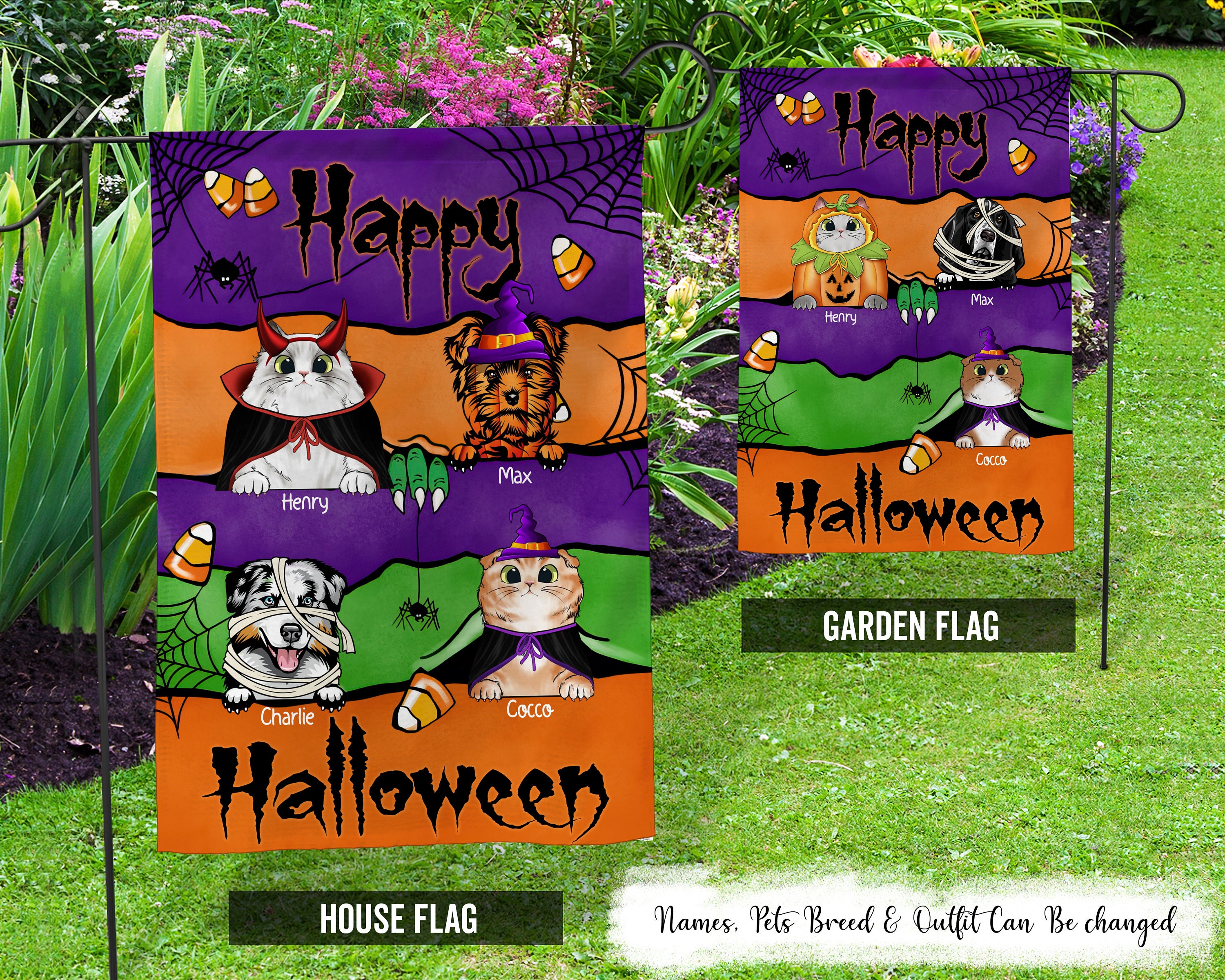 Halloween Gartenflagge "Nicht Alle Hexen Leben In Salem" – Gruselige Dekoration Für Garten, Hof & Balkon