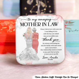 To My Mother In Law, Personalized Jewelry Box, Gifts For Future Mother In Law, Mother Of The Groom, Wedding Gift, Bonus Mom Gifts From Bride