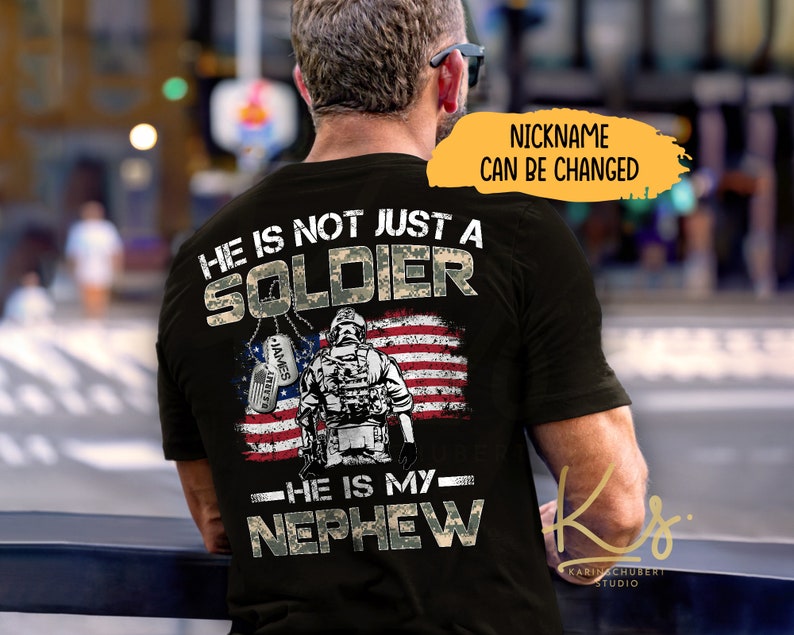 He Is Not Just A Soldier He Is My Son, Proud Army Dad, Proud Army Mom, Custom Army Family Shirt, Military Matching Shirt, US Army Graduation image 5