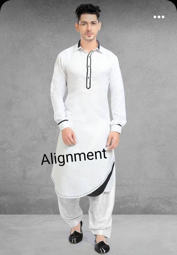 mens white pathani