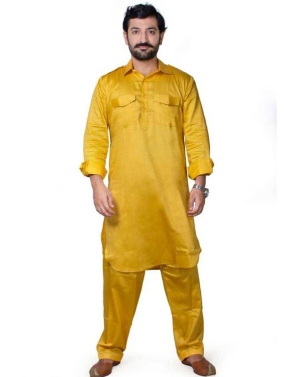 light yellow pathani