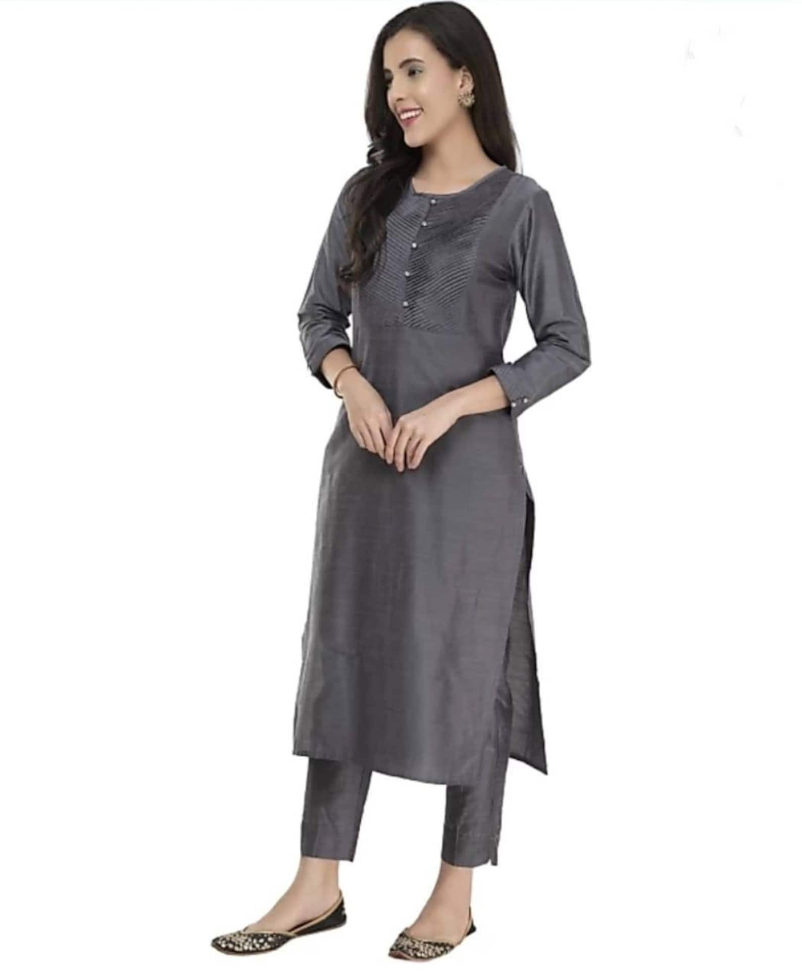 Womens Royal Silk kurti kurti pant set 2 piece best quilty and Etsy