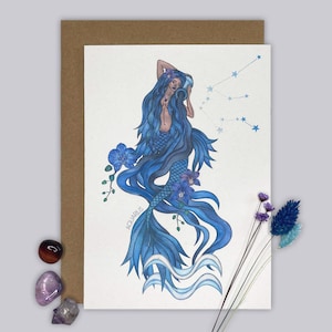 Carte sirène Aquarius / Mini Impression