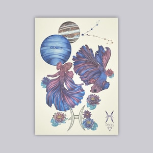 Pisces Fish Zodiac Print